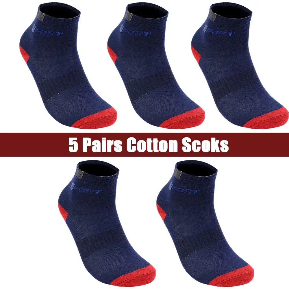 Men's Cotton Socks Breathable Soft Comfort Middle Tube For Running And Sports With Letter Fashion Design Elastic