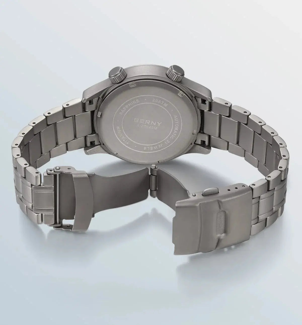 BERNY titanium automatic diver watch for men with sapphire crystal
