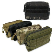 Tactical Molle EDC Waist Pouch in different colors, ideal for outdoor and tactical use.