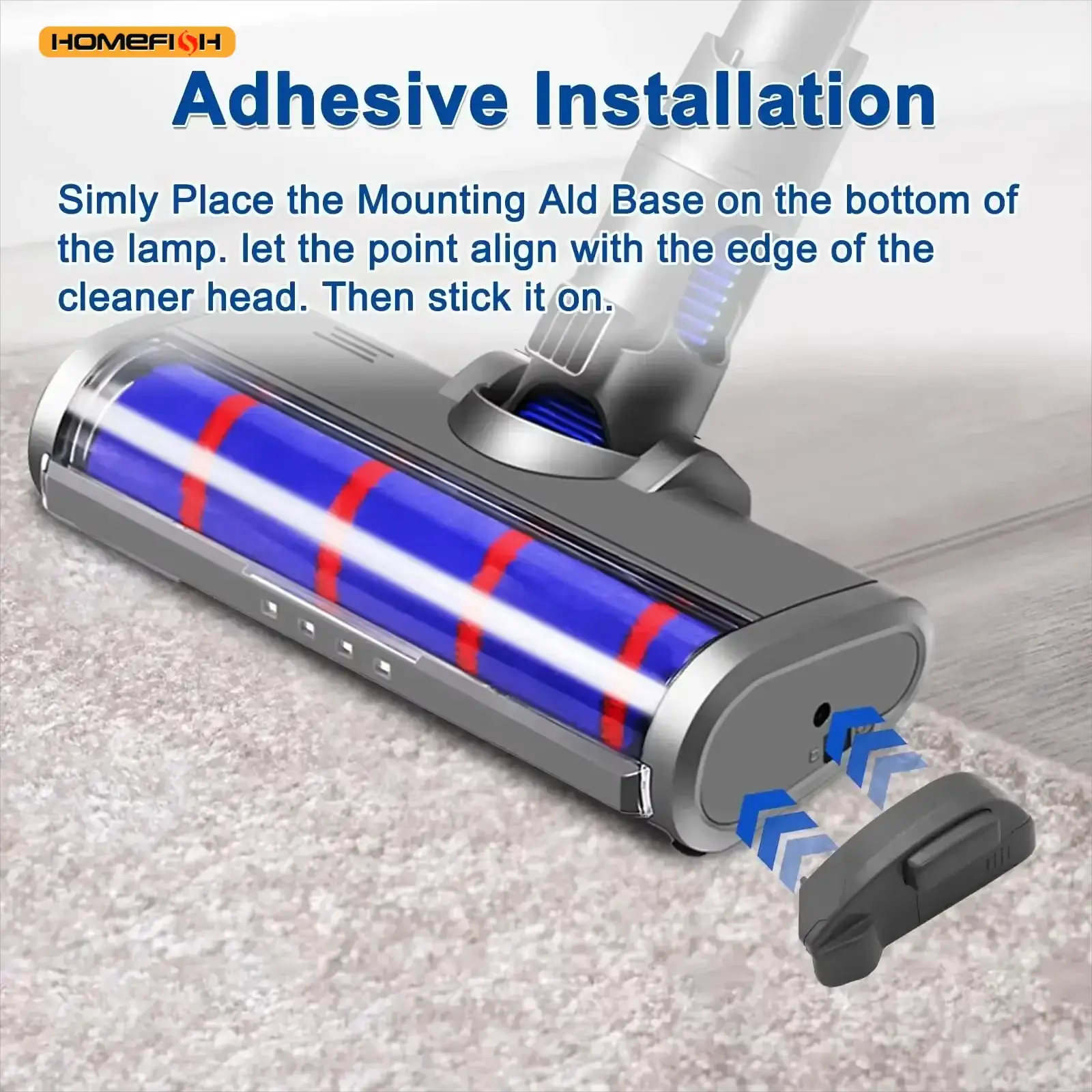 HOMEFISH Vacuum Cleaner Dust Display LED Lamp Detects Microscopic Dust and Invisible Pet Hair No Battery