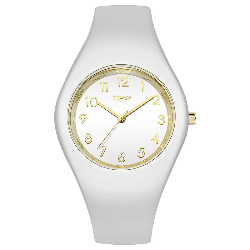 TPW Full Size 40mm Quartz Watch For Women With Japanese Movement And Skin Friendly Silicone Strap