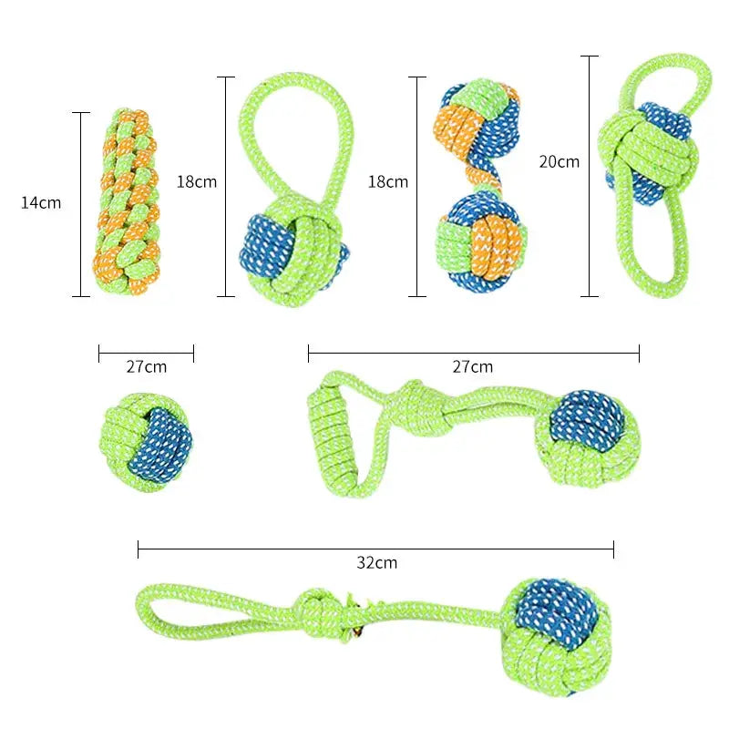 Interactive Cotton Rope Dog Toys For All Sizes Durable Chew Toy Dental Health Puppy Toy