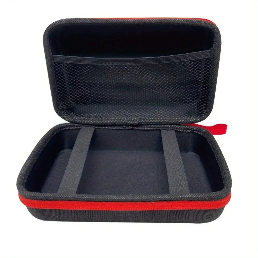 Tool organizer case, EVA material by Simples Market, black with red zipper and elastic inner straps