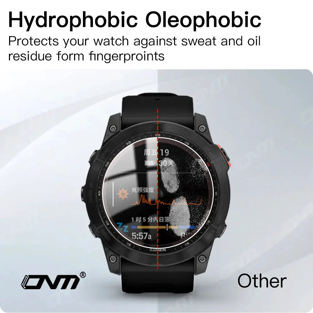 TechShield 9H Tempered Glass Screen Protector For Garmin Fenix Series AMOLED Clarity Anti Scratch Anti Fingerprint