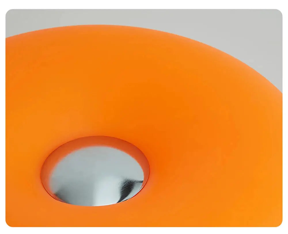 Simples Market Bauhaus orange donut table lamp with USB plug for bedroom or living room decor