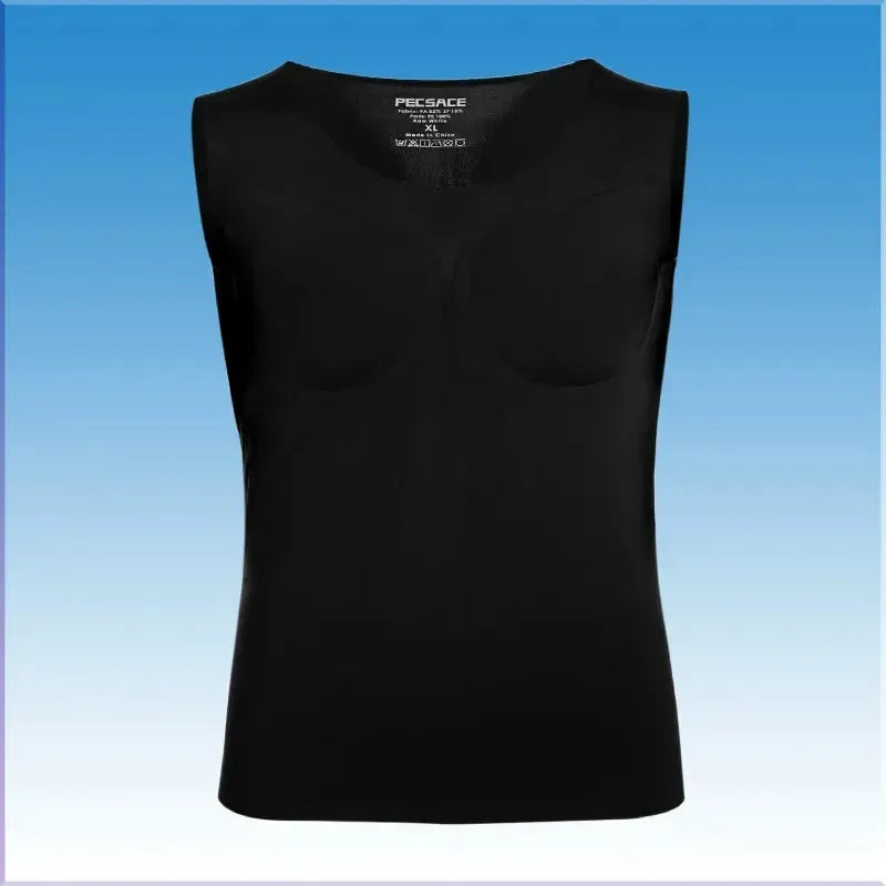 Simples Market black 3D muscle cosplay undershirt with built-in chest padding and torso shaping