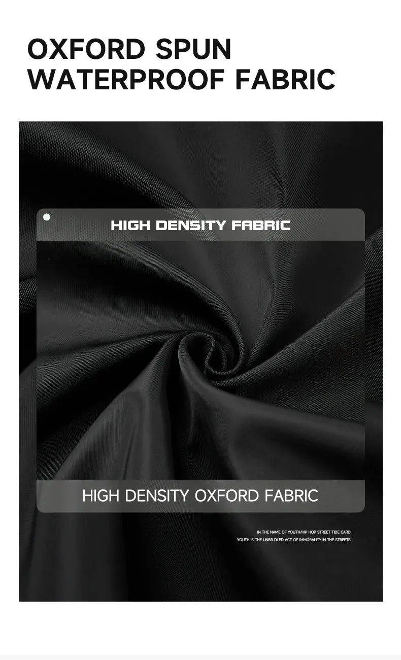 Laptop backpack fabric close-up: Oxford spun waterproof fabric with high-density texture.