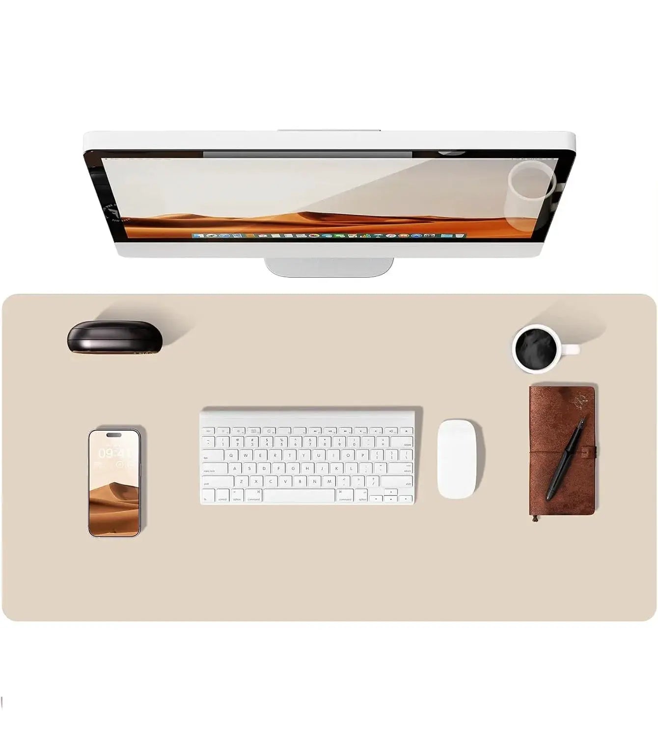 Large PU Leather Desk Pad Mouse Pad For Office Non Slip Leather Desk Mat Laptop Desk Pad Protector