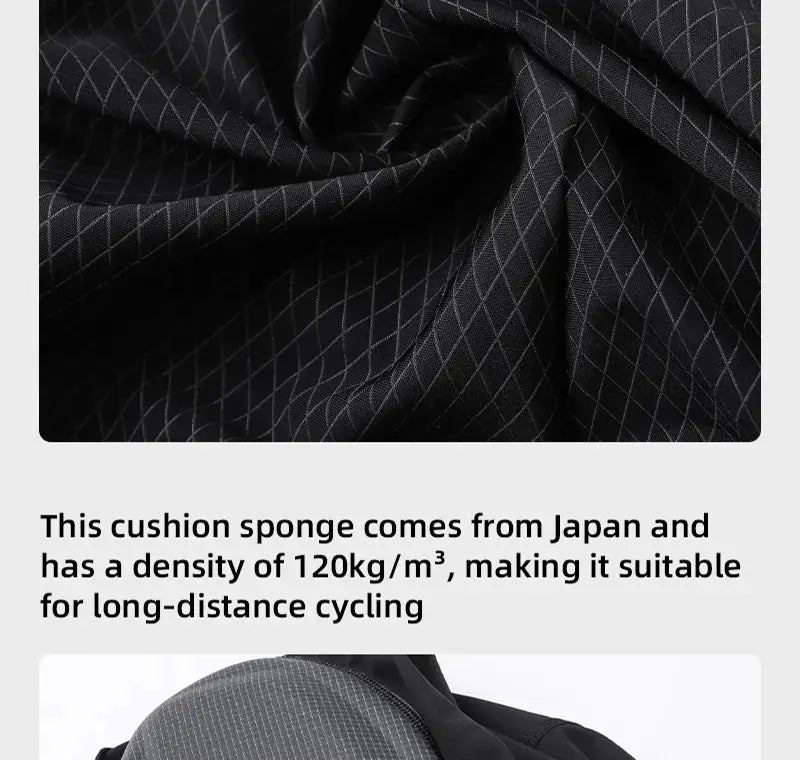 YKYWBIKE cycling bib shorts by Simples Market, black fabric with a subtle grid pattern.