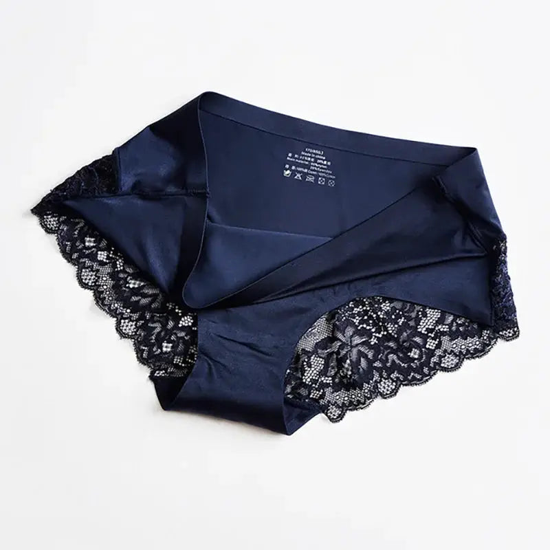 Panties by Simples Market TrowBridge satin lace navy blue women's underwear