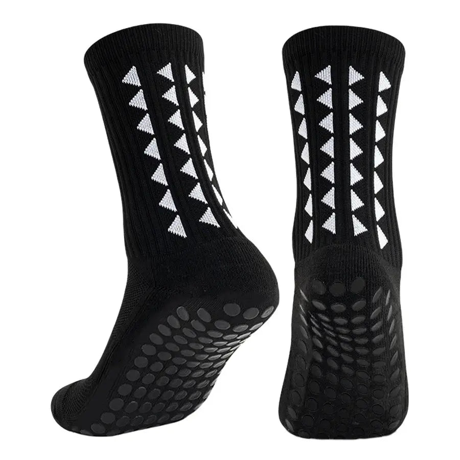 6 Pairs Grip Socks For Men And Women With Towel Bottom Cushioned Crew Length Athletic All Sports Socks