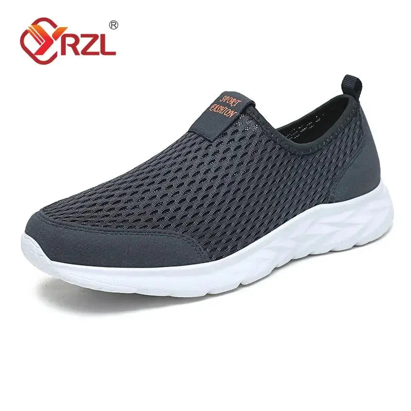 YRZL Mens Breathable Mesh Sneakers Casual Shoes Tennis Outdoor Non Slip Outsole Lightweight Walking Loafers