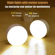 USB Rechargeable LED Night Light Motion Sensor Magnetic Wireless Lamp Warm White No Flicker For Closet Bed Cabinet