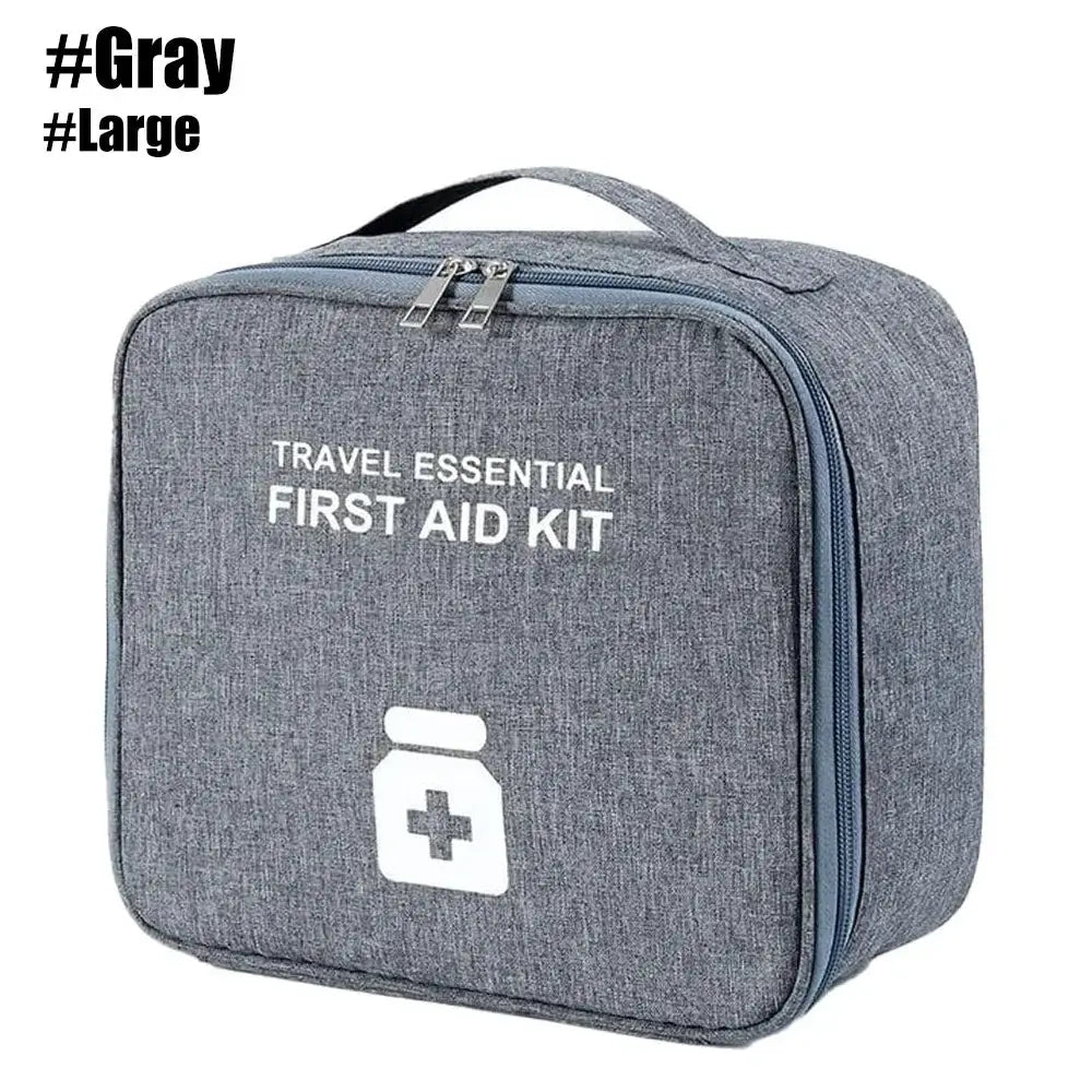 Family First Aid Kit Portable Outdoor Travel Storage Bag Large Capacity Layered Medicine Organizer