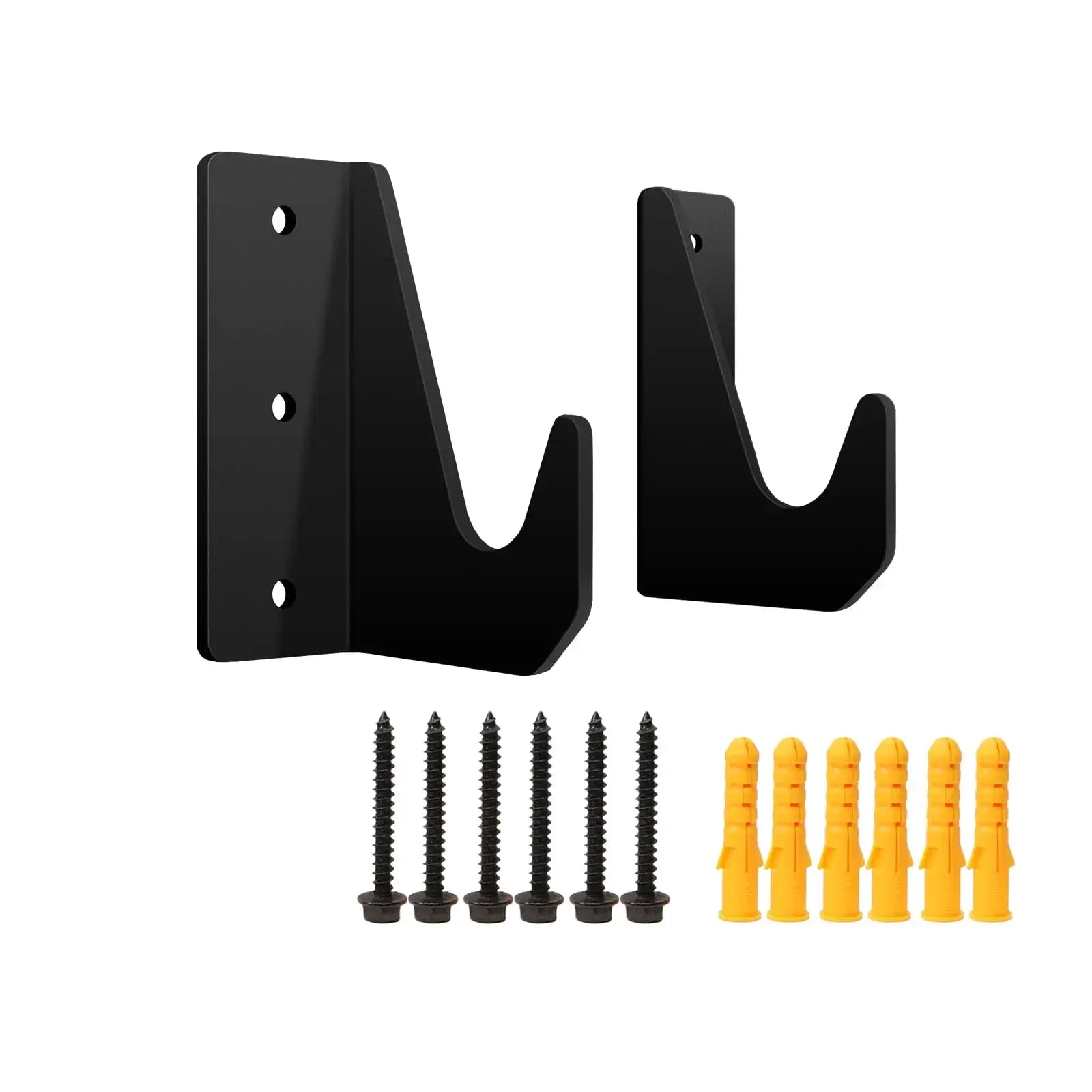 Simples Market floor/wall jack rack set with two black metal brackets and screws plus yellow wall anchors