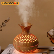 Homefish 300ml USB Air Humidifier Mini Desktop Humidifier Hollow Vase Shape With Colorful Night Lights