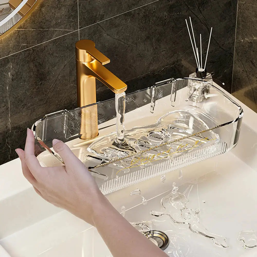 Light Luxury clear acrylic bathroom storage rack by Simples Market