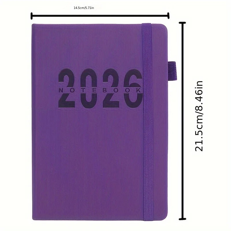 Calendar Log purple planner from Simples Market with elastic strap