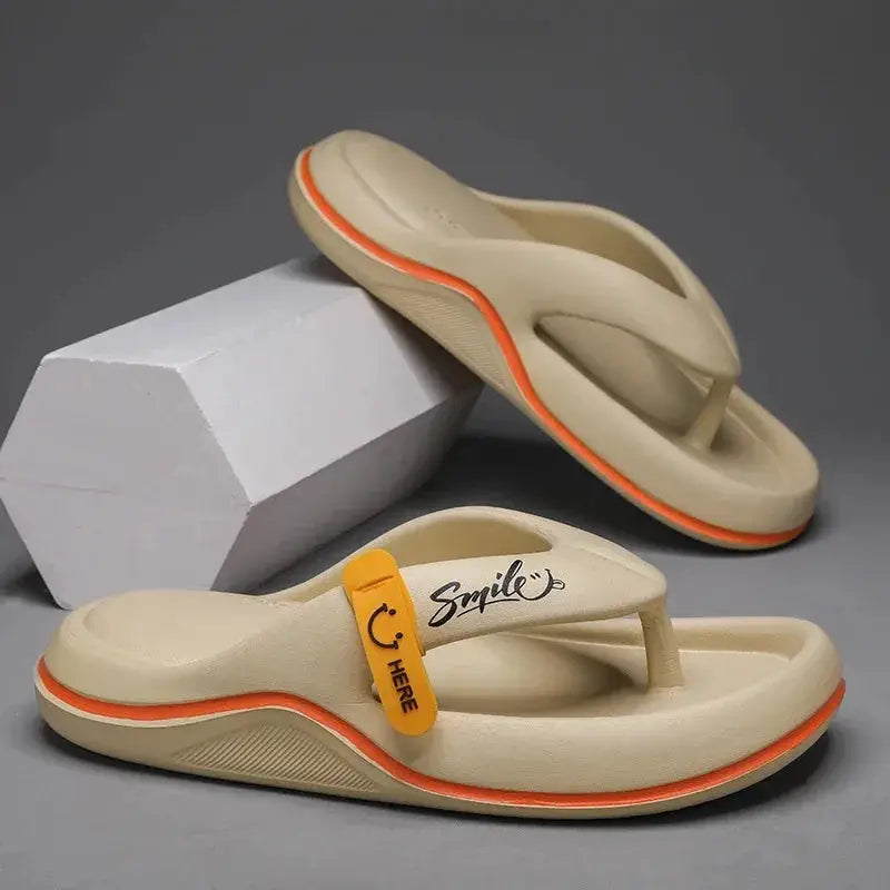 Mens Platform Flip Flops EVA Soft Sole Slippers Non Slip Beach Shoes Outdoor Casual Home Bathroom Slides