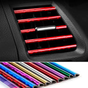 Car AC vent decorative strip set by Simples Market, universal U-shaped interior trims in assorted colors (10 pcs)