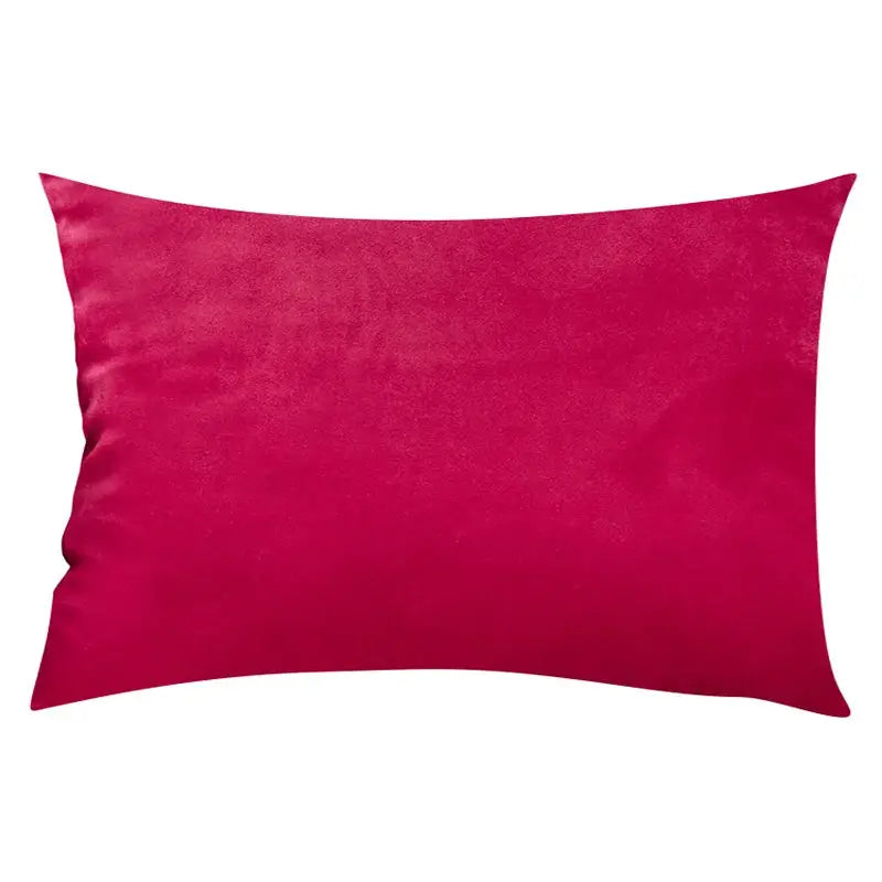 Soft velvet cushion cover, red, 30x50, for living room decor