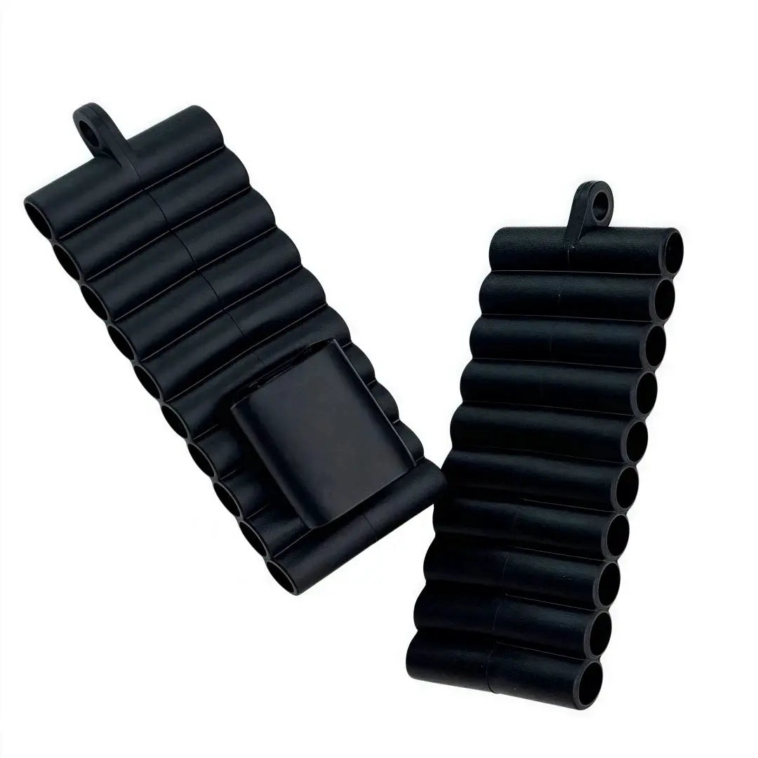 Screwdriver bit holders 2-pack, black soft-rubber organizer for 1/4 in hex bits, Simples Market HOMEFIS