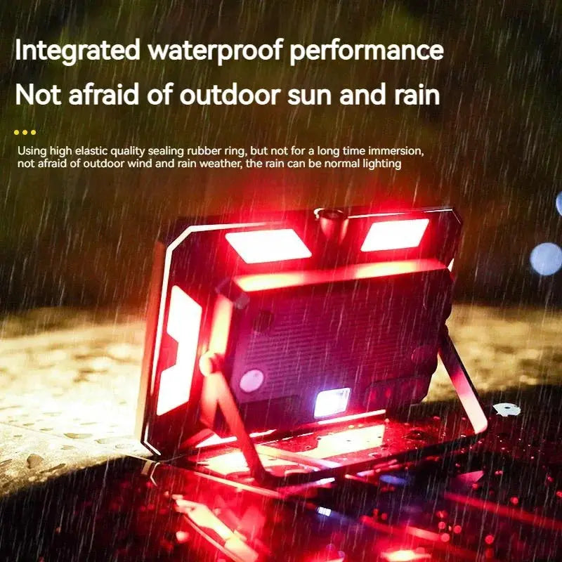 LED camping tent light by Simples Market, red rechargeable searchlight with stand, waterproof portable outdoor lamp