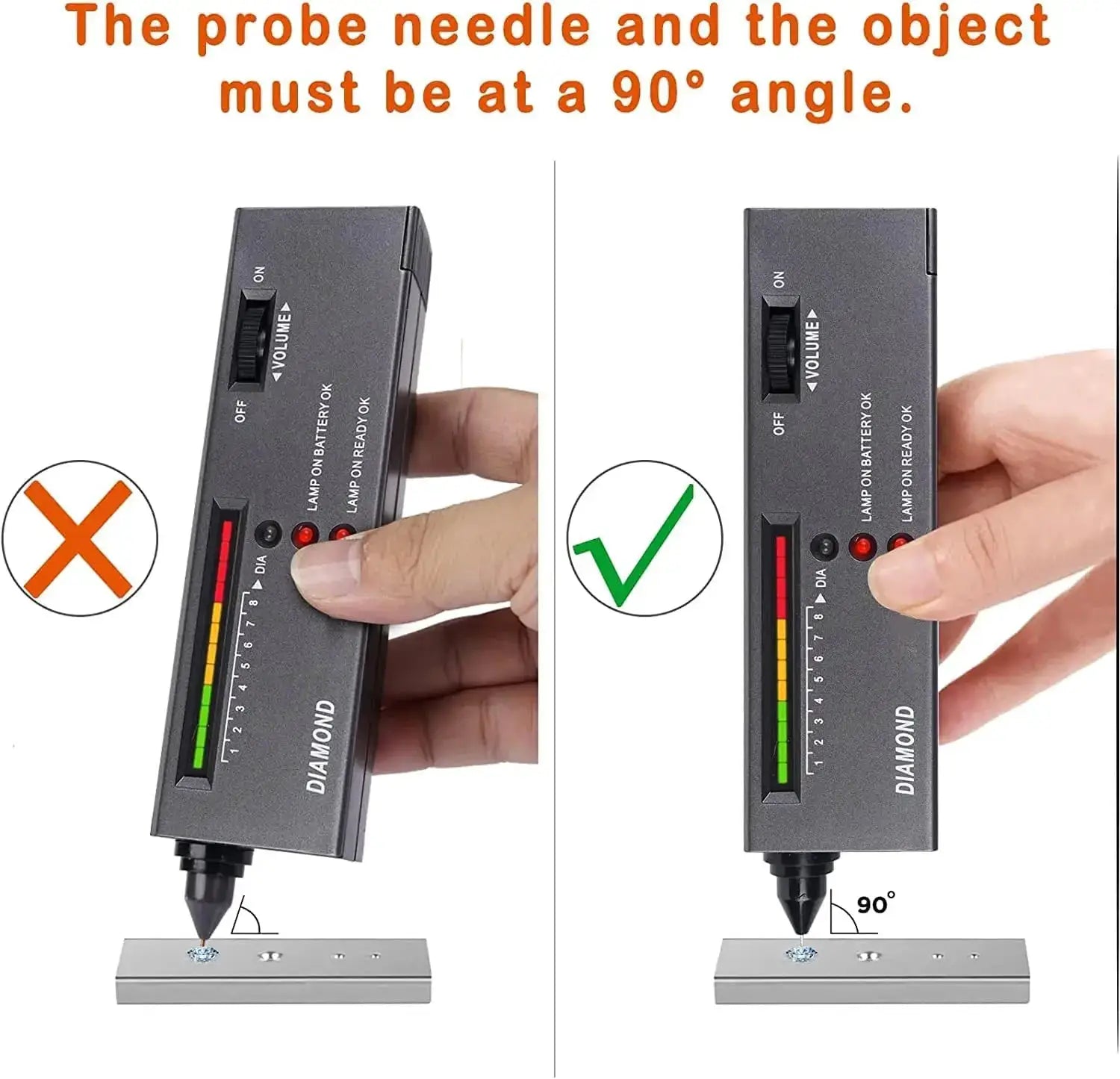 High Accuracy Diamond Tester Pen Kit With LED Indicator And Audio Alerts For Jewelry And Loose Stones