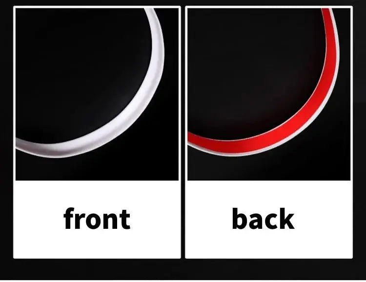 Silicone water-retaining door seal strip; self-adhesive bathroom barrier, front white, back red.