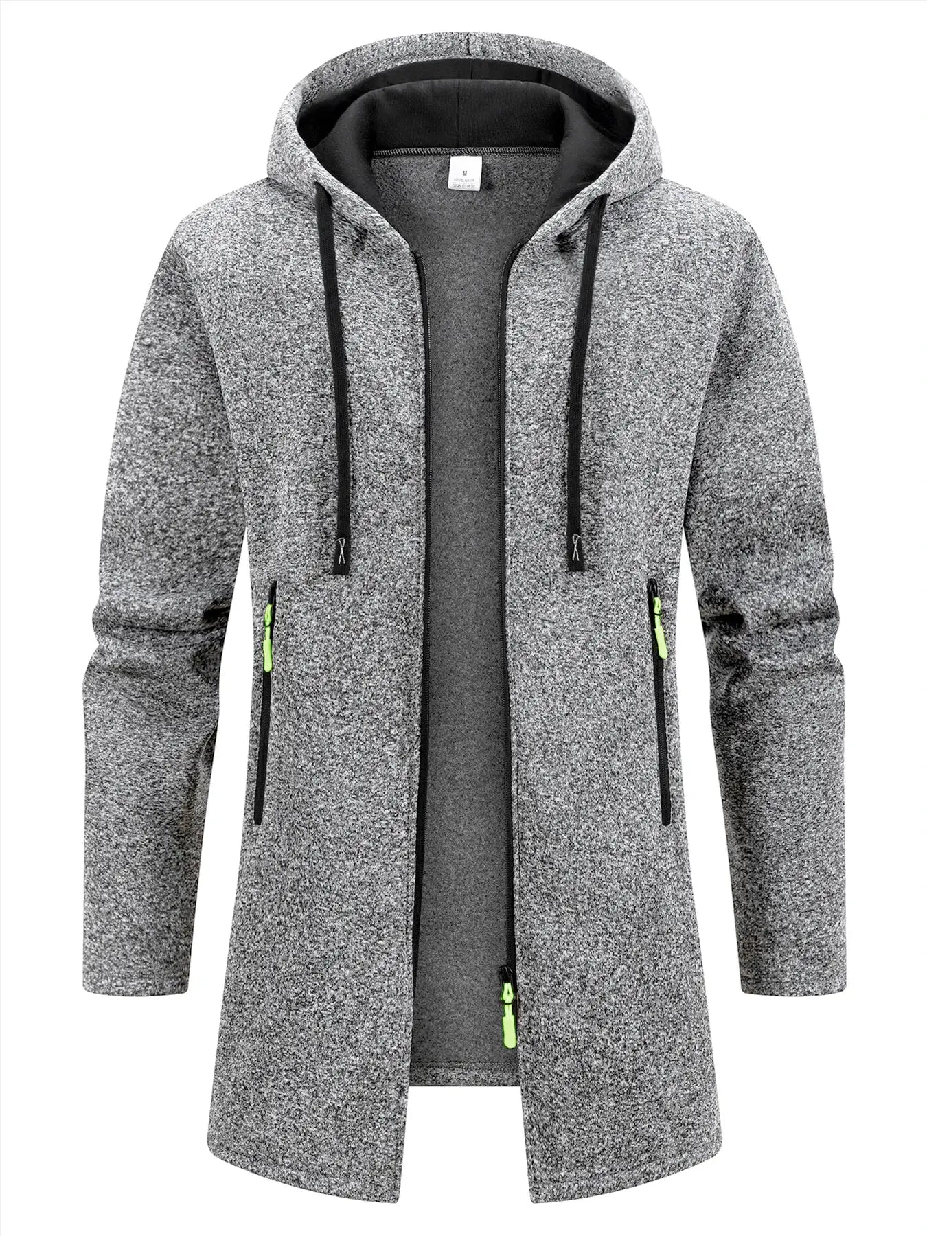 UrbanPulse Streetwear Zip Hoodie Oversized Winter Jacket With Thick Knit Insulation For All Day Warmth