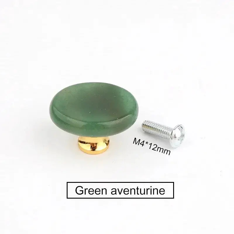 Light Luxury Natural Stone Crystal Aura Handle For Kitchen Cabinet Doors And Drawers And Jewelry Boxes