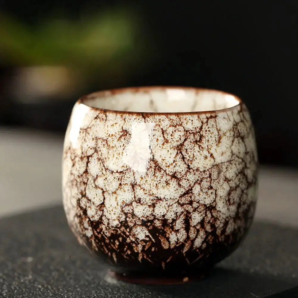 ZenCraft Japanese Style Ceramic Tea Cup Kiln Transformation Glazed Porcelain For Espresso Kung Fu Tea And Coffee
