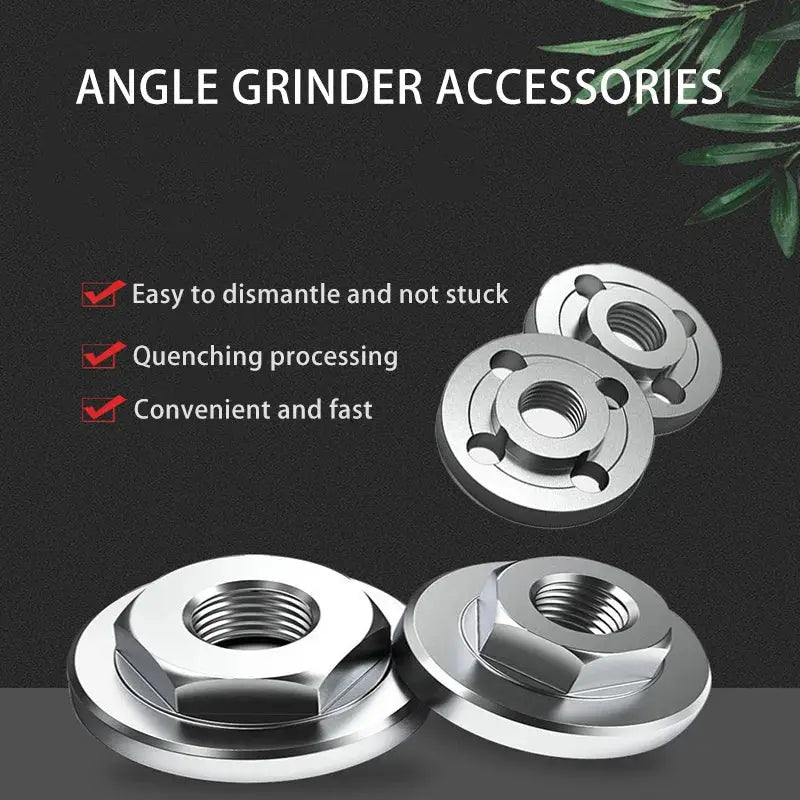 M10 M14 5/8-11 Thread Replacement for Angle Grinder Flange Nut Set Inner Outer Pressure Plate
