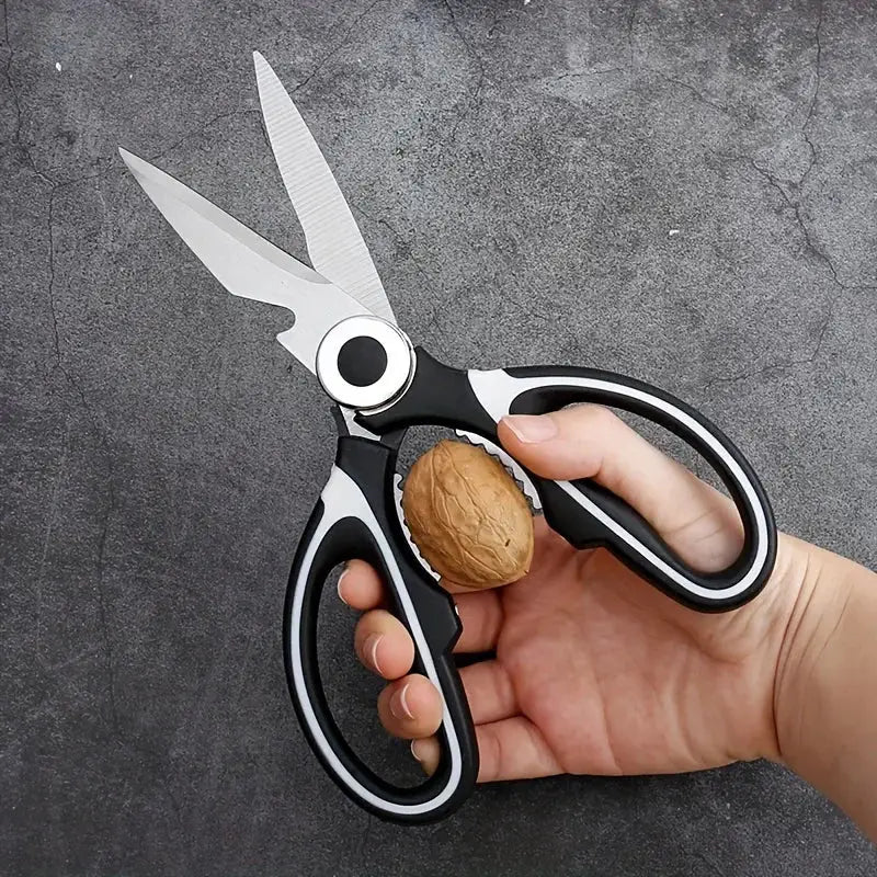 Multifunctional Kitchen Scissors Stainless Steel Shears For Fish Meat Herbs Durable Household Use