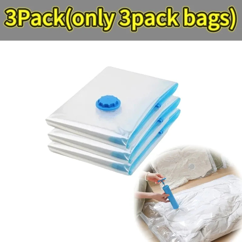 Thickened Vacuum Bags for Quilts and Clothes Storage Transparent