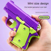 Gravity Activated Mini 3D Printed 1911 Style Pistol Fidget Toy ABS Plastic Stress Relief Gift For Boys