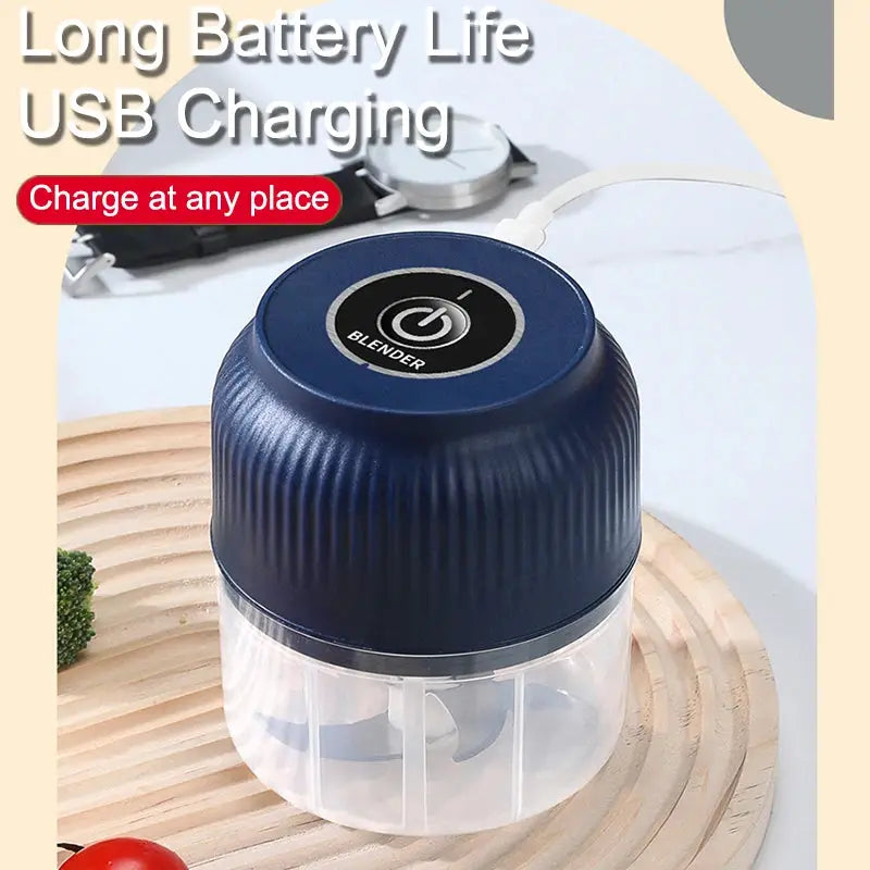 250ml Mini Wireless USB Rechargeable Electric Vegetable Chopper Garlic Crusher for Kitchen Gadgets