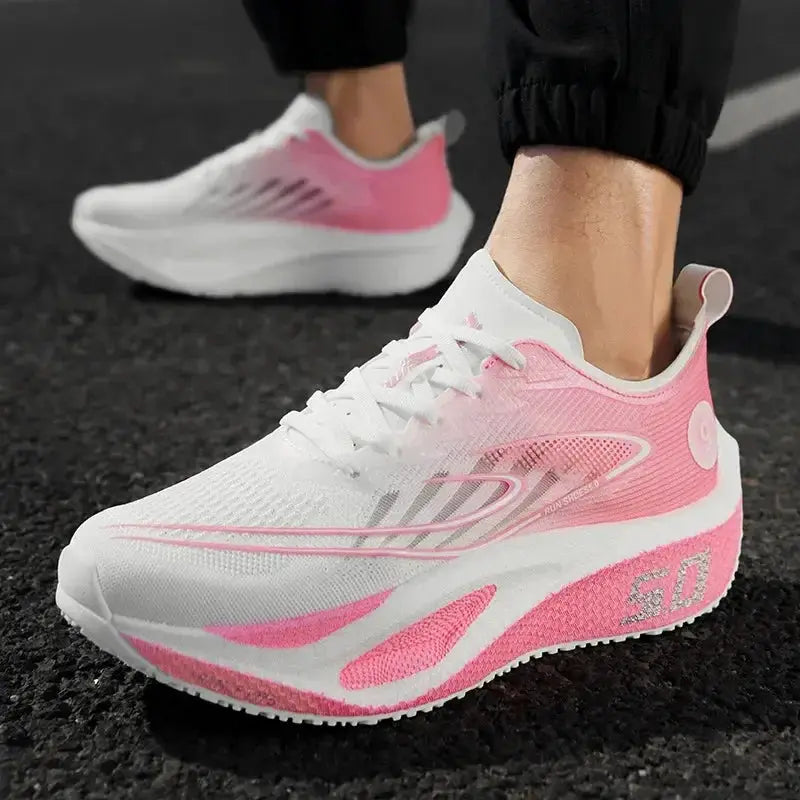 Unisex 2025 Full Carbon Plate Running Shoes For Marathon Racing Lightweight Breathable Bounce Cushion Sports Sneakers