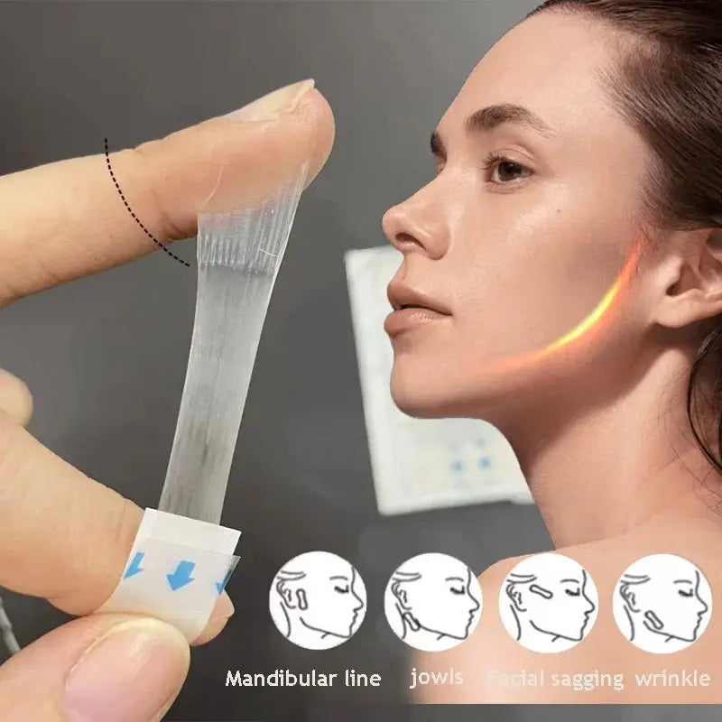 V Lift Face Sticker Invisible Makeup Adhesive Lift Tape Breathable Patch Chin Tightening 30 20 10 Sheets
