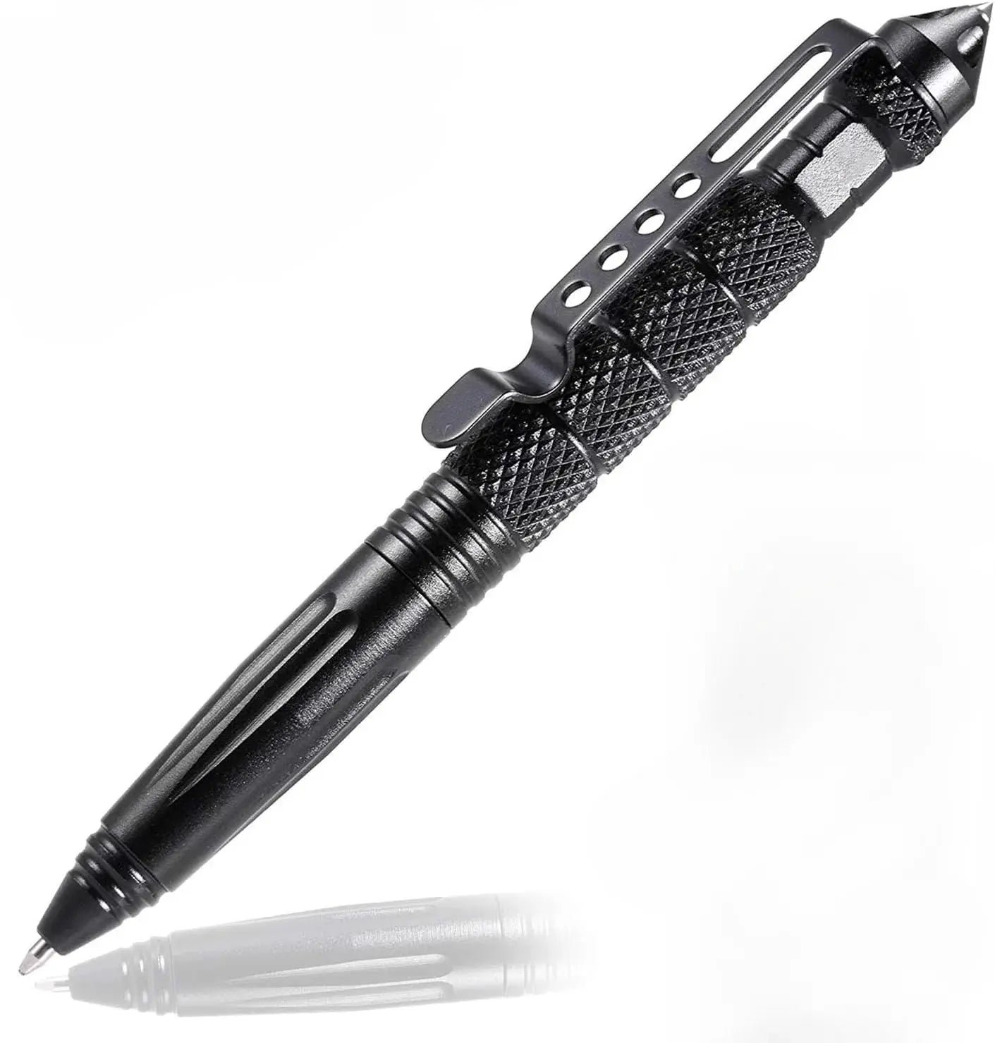 Military Tactical Pen With Tungsten Steel Tip And Glass Breaker For Self Defense And Writing Tool Includes 6 Refills
