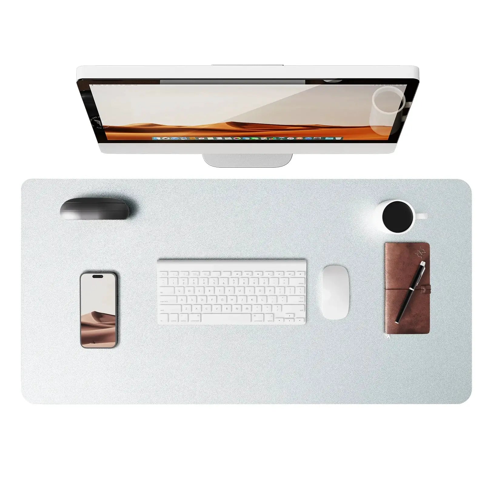 Large PU Leather Desk Pad Mouse Pad For Office Non Slip Leather Desk Mat Laptop Desk Pad Protector