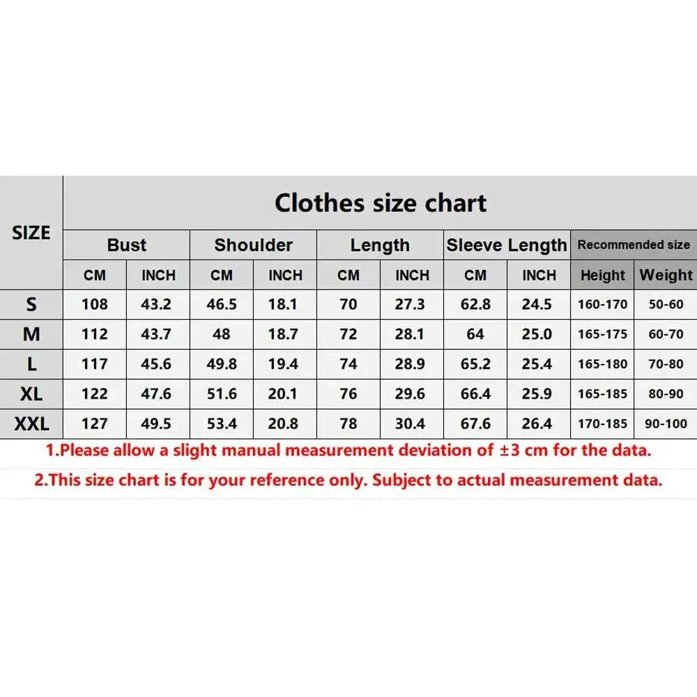 Simples Market men's polo shirt size chart with bust, shoulder, length and sleeve measurements (S-XXL)