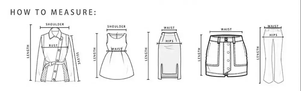 Casual women's clothing measurement guide by Simples Market showing shoulder, bust, waist, hips and length.