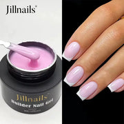 Jillnails 50g Self Leveling Medium Gel Milky Pink White Builder For Easy Shaping Without Running Into Cuticles