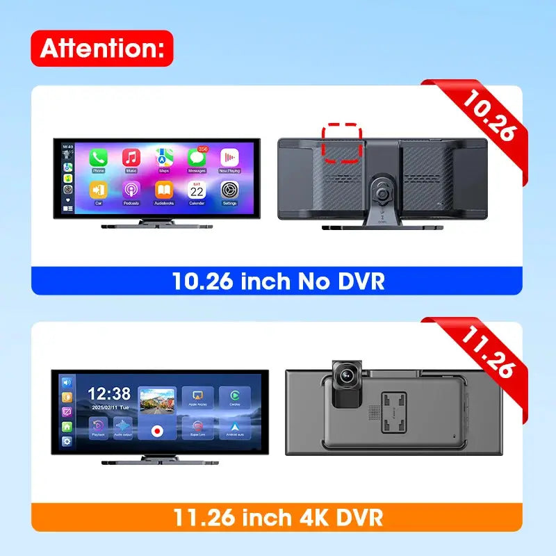Develuck 4K Dash Cam With Wireless CarPlay Android Auto 5G Navigation