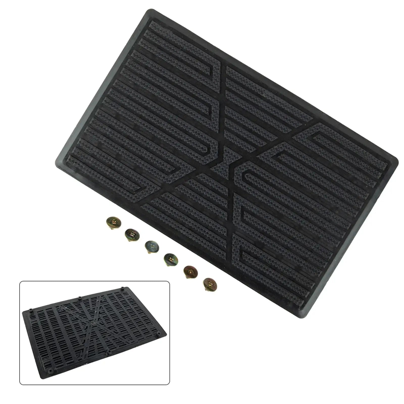 Universal PVC car floor mat pedal plate, anti-slip black 23×15 cm Simples Market