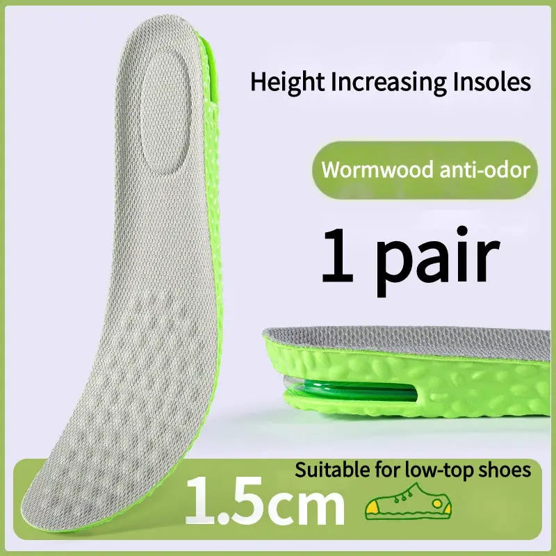 Air Cushion Height Increase Insoles Breathable Shock Absorbing Insoles For Men Women Sports Shoes
