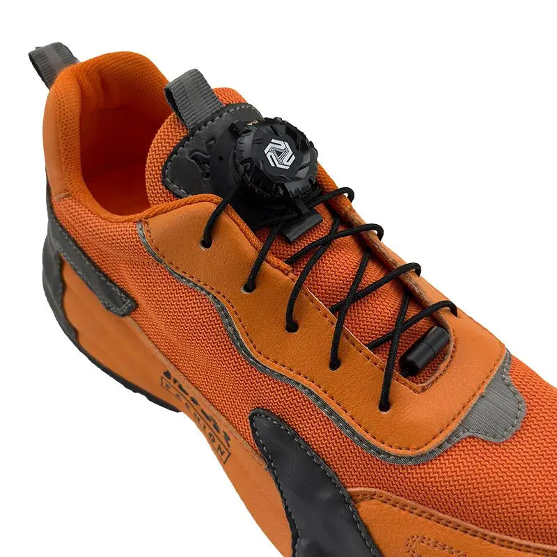 Sneaker orange with auto-lace dial system, Simples Market no-tie laces