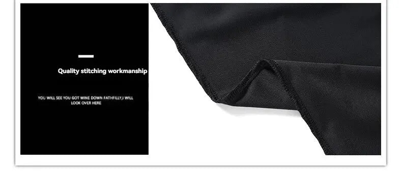 Men's black ice silk pants with close-up seam and fabric edge detail