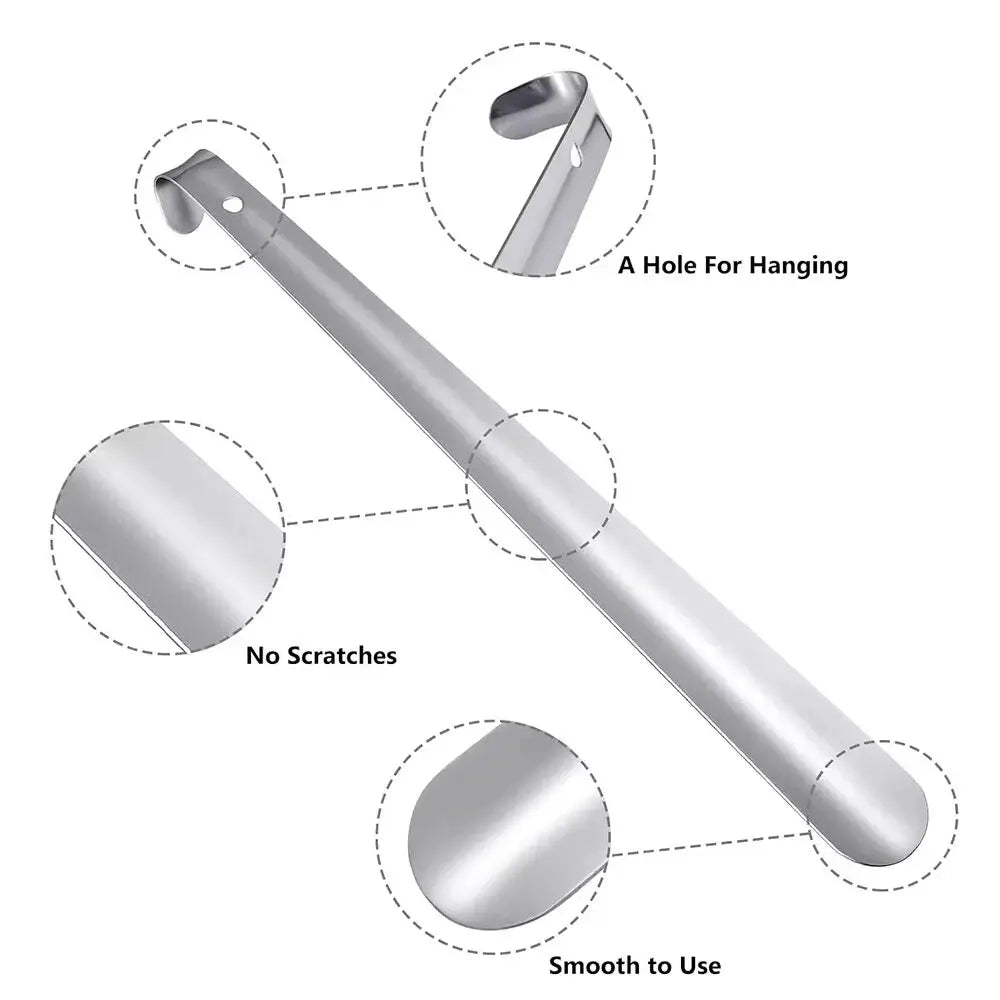 Shoe horn by Simples Market, stainless steel, 42/52 cm, with hanging hole.